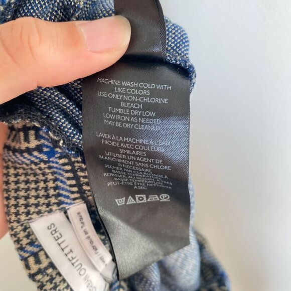 Urban Outfitters Blue Plaid Flared Bell-Bottom Stretch Pants Women's Small - Picture 5 of 6